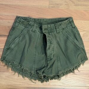 Free people army green short